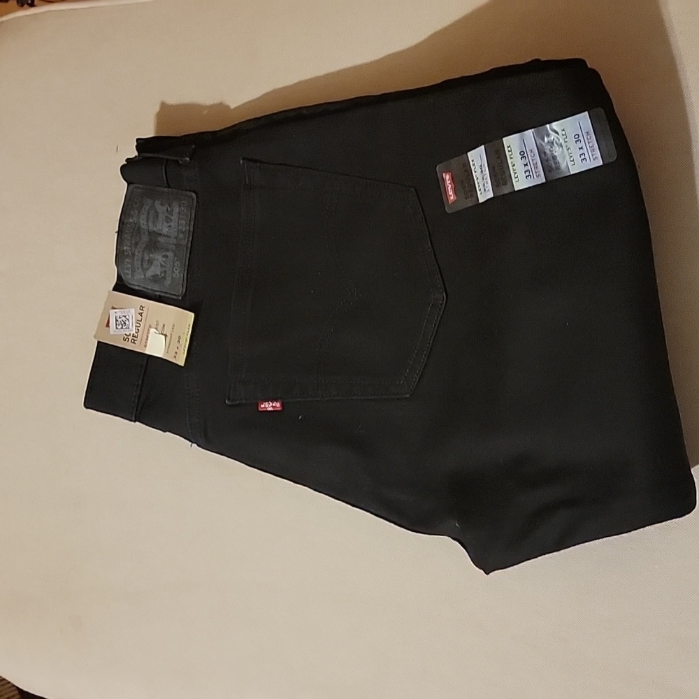 NWT 505 Regular Black Levis Jean 33x30